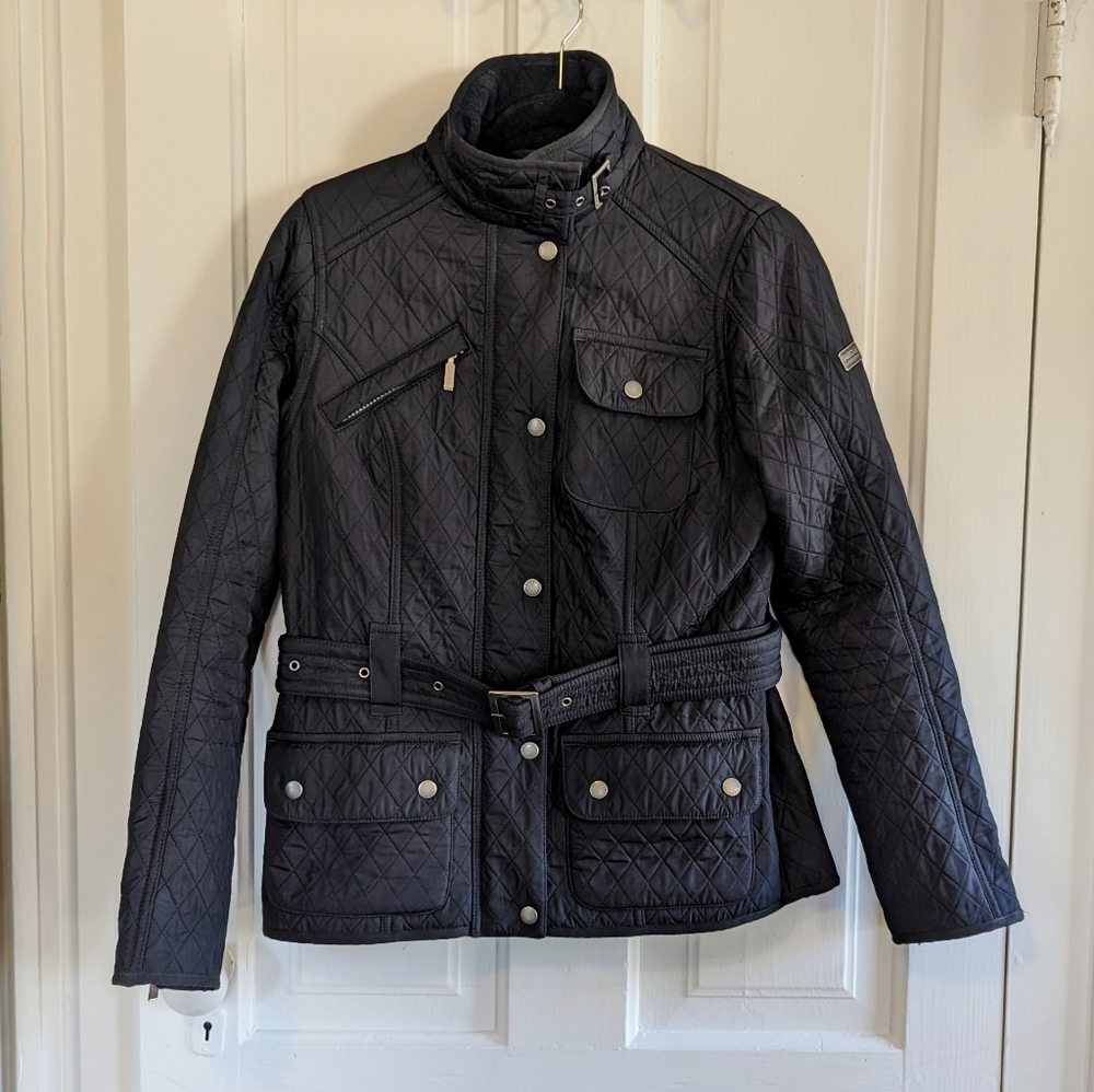 Barbour International Quilted Jacket Black Size 6